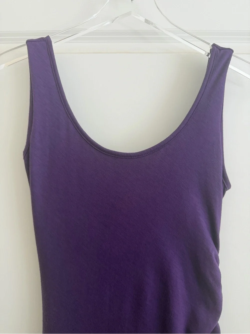 VENUS Purple Ruched Tank Maxi Dress with Side Slit -XS - Picture 5 of 7